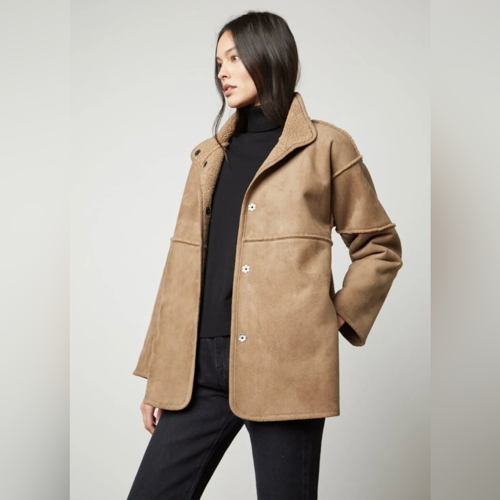 Velvet by Graham Spencer Albany Reversible faux Sherpa coat